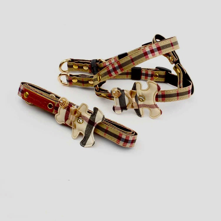 Classic Plaid Harness & Leash Set