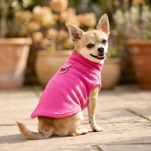 The "Walkies Ready" Cozy Fleece Harness Vest